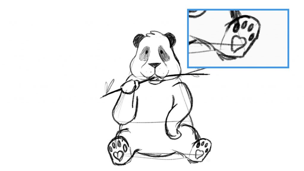 Cartoon panda drawing
